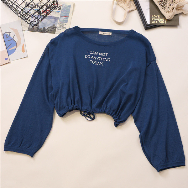 Bluza de dama in mai multe culori cu cravate si inscriptii