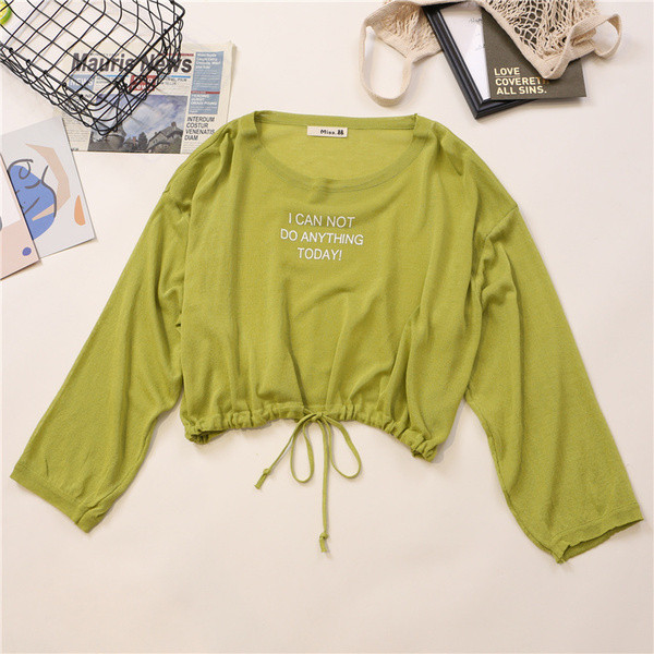 Bluza de dama in mai multe culori cu cravate si inscriptii