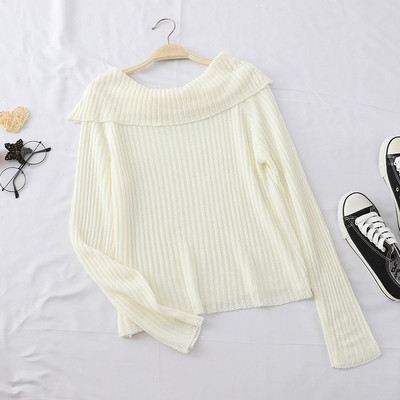 Λεπτό γυναικείο πουλόβερ  με πεσμένα μανίκια σε διάφορα χρώματα