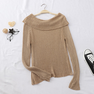 Λεπτό γυναικείο πουλόβερ  με πεσμένα μανίκια σε διάφορα χρώματα