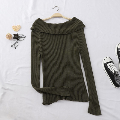 Λεπτό γυναικείο πουλόβερ  με πεσμένα μανίκια σε διάφορα χρώματα