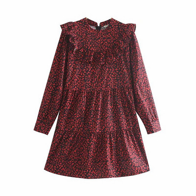 Rochie scurta casual cu maneca lunga - model larg