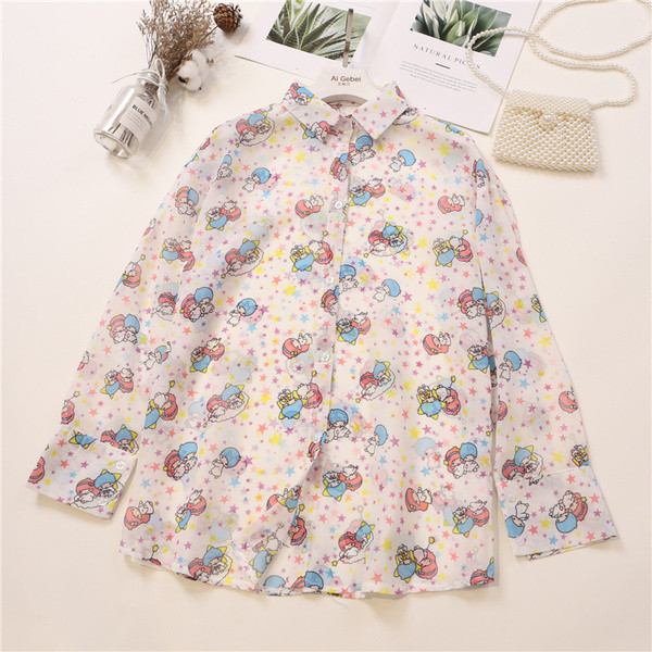 Camasa moderna de dama cu maneca lunga in alb si negru