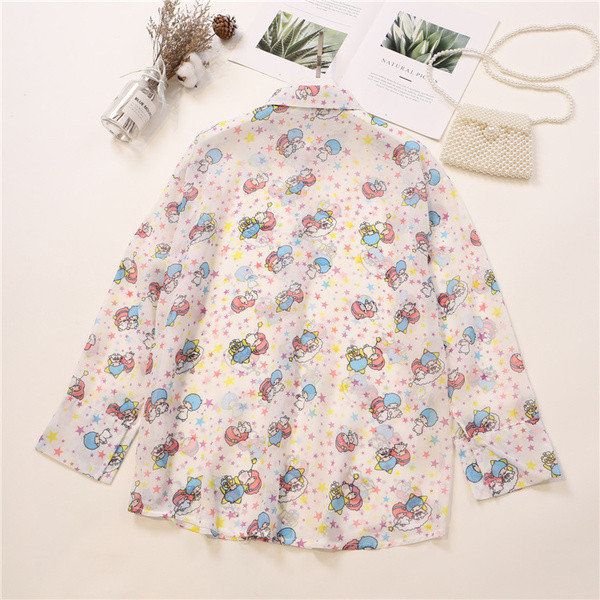 Camasa moderna de dama cu maneca lunga in alb si negru