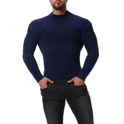 Pulover barbatesc modern cu guler inalt in mai multe culori