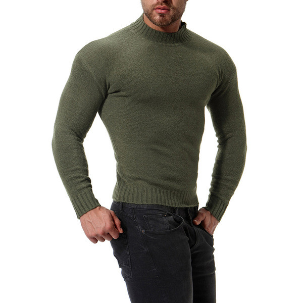 Pulover barbatesc modern cu guler inalt in mai multe culori