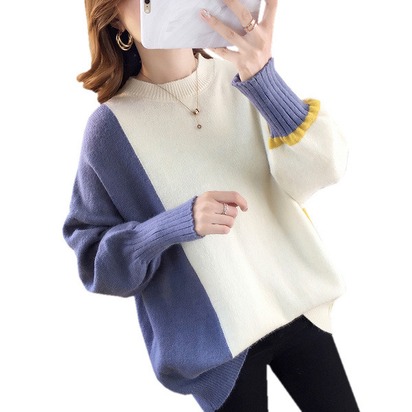 Χειμερινό γυναικείο πουλόβερ  - ένα ευρύ μοντέλο σε τρία χρώματα