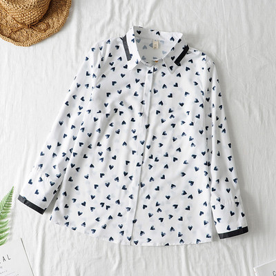 Cămașă modernă de damă cu mâneci lungi și guler clasic în două culori