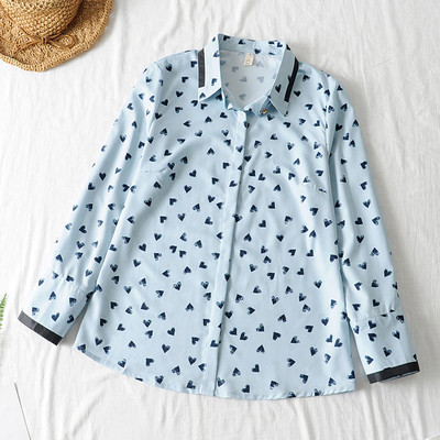 Cămașă modernă de damă cu mâneci lungi și guler clasic în două culori