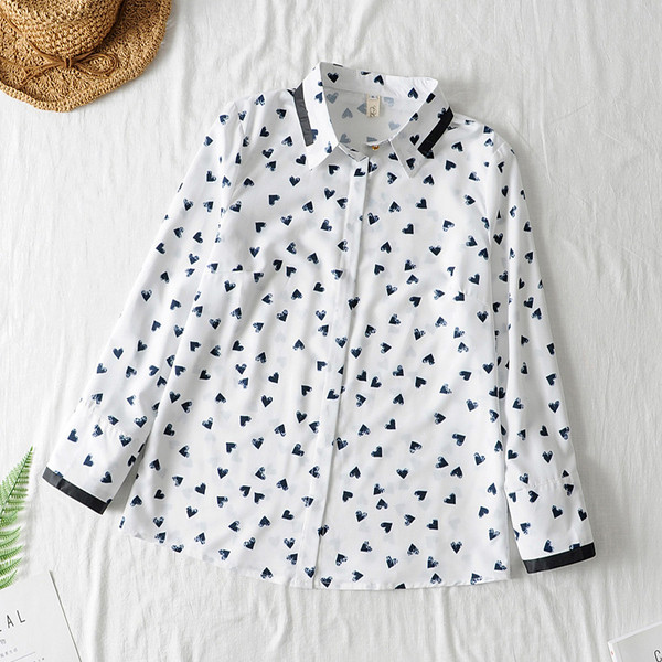 Cămașă modernă de damă cu mâneci lungi și guler clasic în două culori