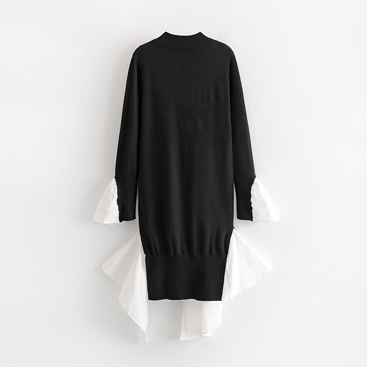 Rochie lunga asimetrica din tricotat subtire