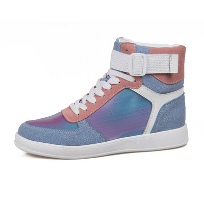 Γυναικεία casual αθλητικά παπούτσια  με ίσια πέλματα και κορδόνια σε δύο χρώματα