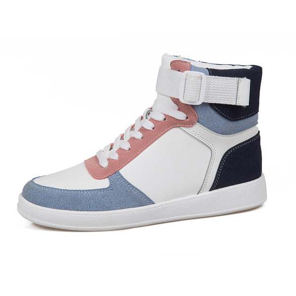 Γυναικεία casual αθλητικά παπούτσια  με ίσια πέλματα και κορδόνια σε δύο χρώματα