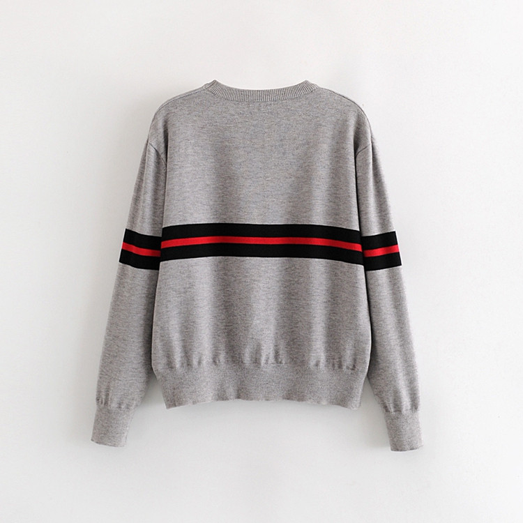 Πλεκτό γυναικείο πουλόβερ σε γκρι χρώμα