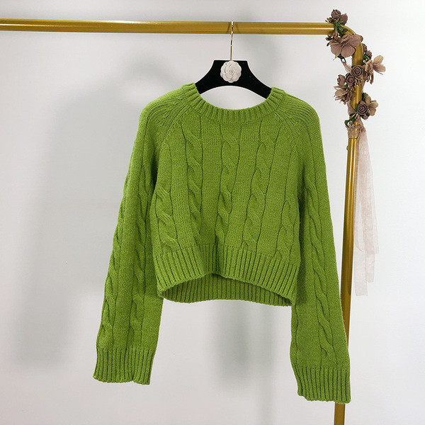 Μοντέρνο γυναικείο πουλόβερ κοντό σε διάφορα χρώματα