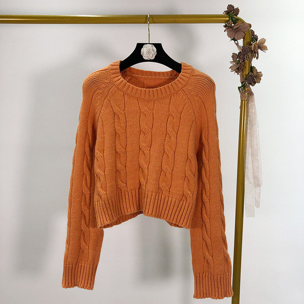 Μοντέρνο γυναικείο πουλόβερ κοντό σε διάφορα χρώματα