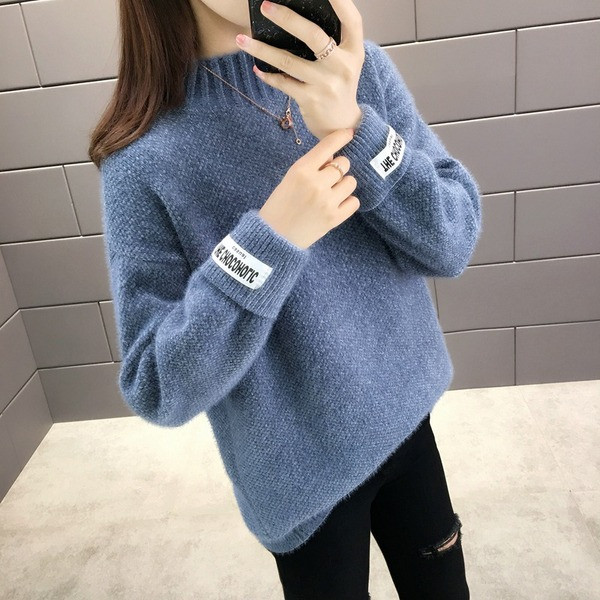 Pulover de iarna de dama cu guler inalt in mai multe culori