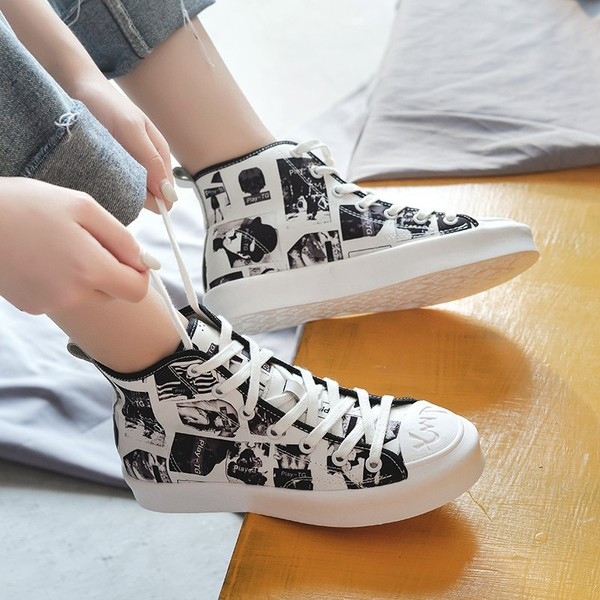 Καθημερινά  γυναικεία αθλητικά πάνινα παπούτσια σε τρία χρώματα