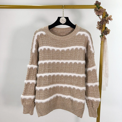 Νέο μοντέλο μοντέρνο  γυναικείο πουλόβερ  με λαιμό O