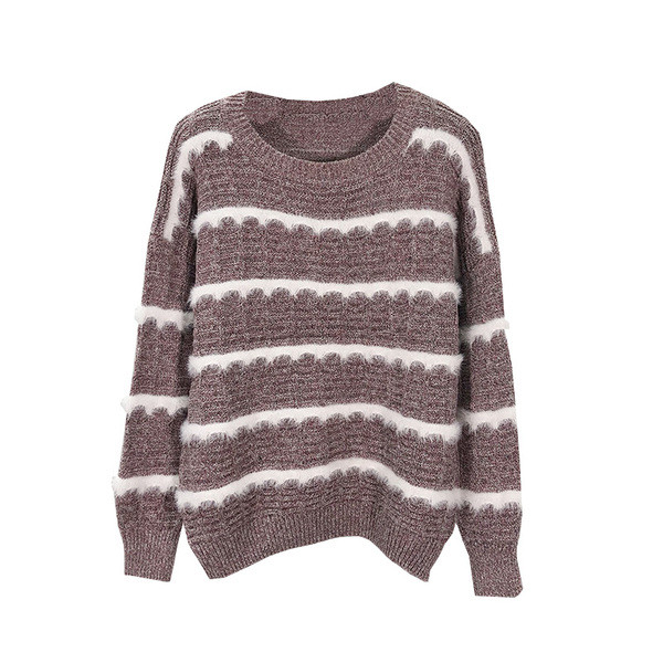 Νέο μοντέλο μοντέρνο  γυναικείο πουλόβερ  με λαιμό O