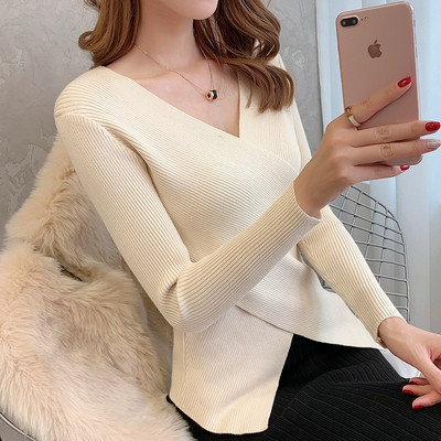 Γυναικεία μπλούζα  φθινοπώρου-χειμωνιάτικη - ασύμμετρη μοτίβο σε διάφορα χρώματα