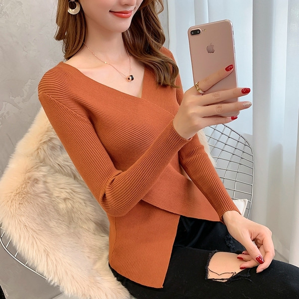 Γυναικεία μπλούζα  φθινοπώρου-χειμωνιάτικη - ασύμμετρη μοτίβο σε διάφορα χρώματα