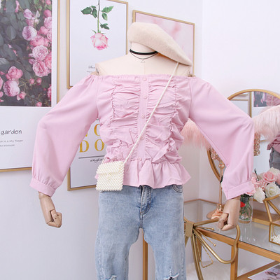 Καθημερινή γυναικεία  μπλούζα σε διάφορα χρώματα με γυμνούς ώμους