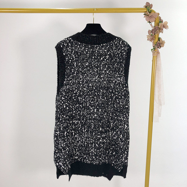 Καθημερινό μακρύ  γιλέκο με λαιμόκοψη