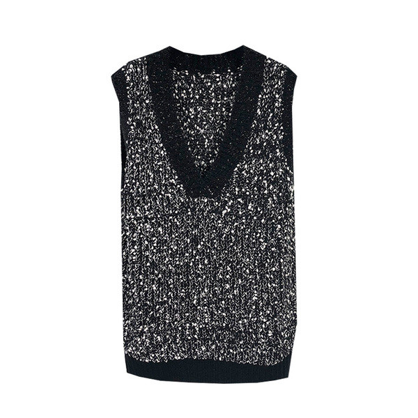 Καθημερινό μακρύ  γιλέκο με λαιμόκοψη