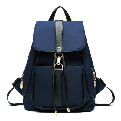 Modern női hátizsák fekete, kék és lila színekben