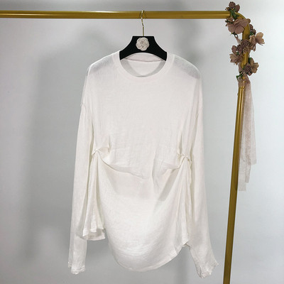 Φαρδύ γυναικεία μπλούζα με ωοειδές ντεκολτέ σε τρία χρώματα