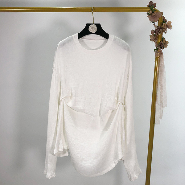 Φαρδύ γυναικεία μπλούζα με ωοειδές ντεκολτέ σε τρία χρώματα