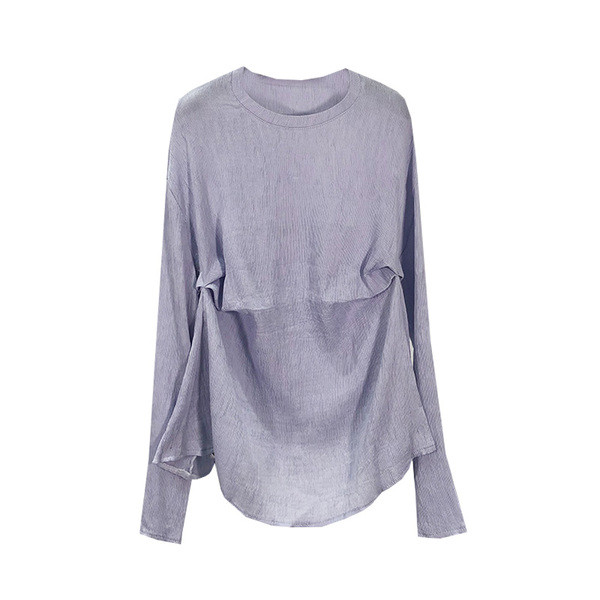 Φαρδύ γυναικεία μπλούζα με ωοειδές ντεκολτέ σε τρία χρώματα