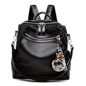 Μοντέρνο γυναικείο σακίδιο οικολογικό δερμάτινο σε μαύρο χρώμα