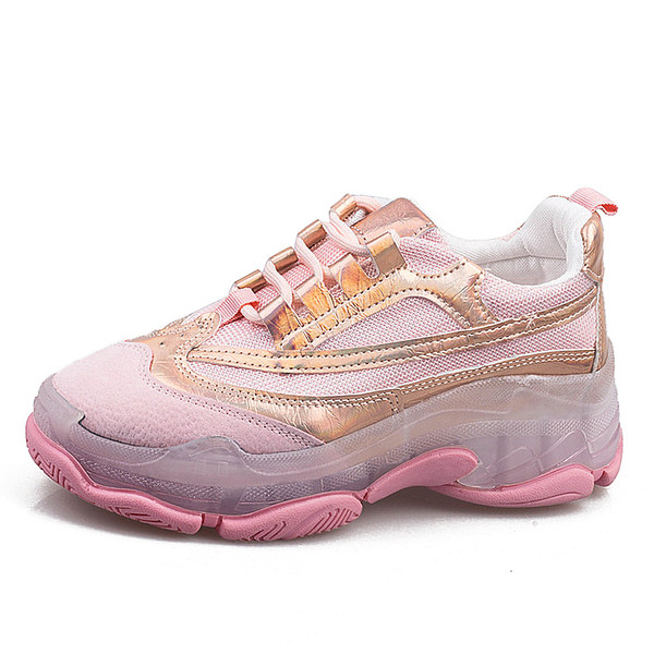 Καθημερινά  γυναικεία αθλητικά παπούτσια σε γκρι και ροζ  χρώμα