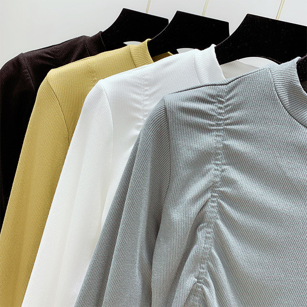 Μοντέρνα γυναικεία μπλούζα με στρογγυλό λαιμόκοψη σε διάφορα χρώματα