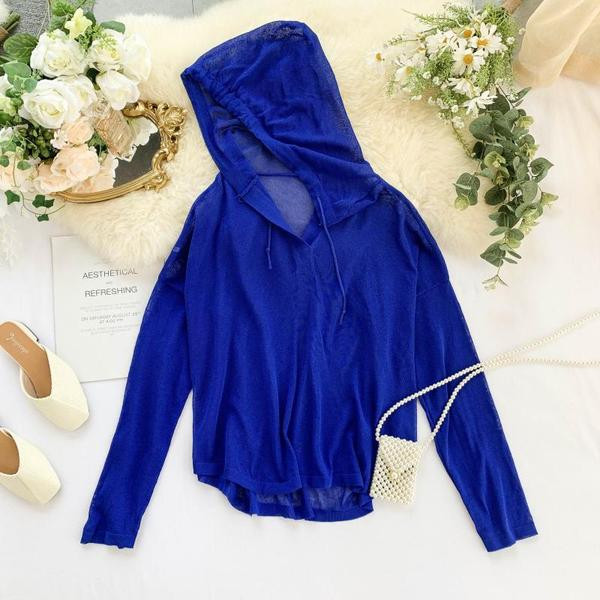 Alkalmi női blúz V-nyakkal és kapucnival több színben