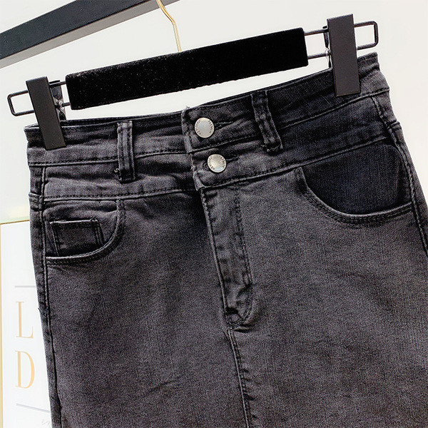 Γναικεία τζιν  φούστα με ψηλή  μέση