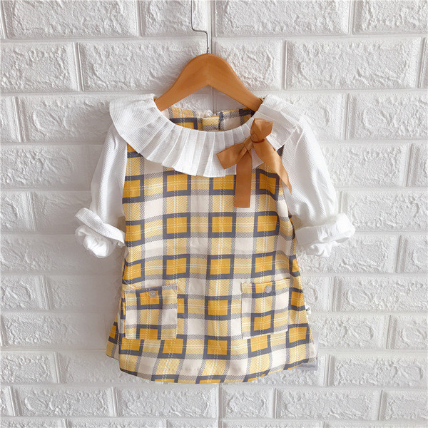 Νέο μοντέλο  παιδικόφόρεμα με κορδέλα και 3/4 μανίκι