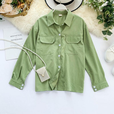 Cămașă de damă cu buzunare în mai multe culori