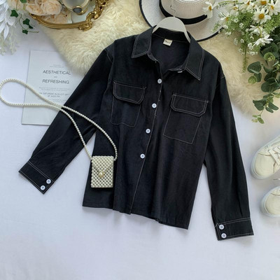 Cămașă de damă cu buzunare în mai multe culori