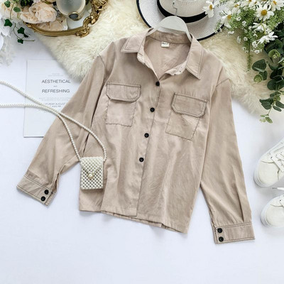 Cămașă de damă cu buzunare în mai multe culori