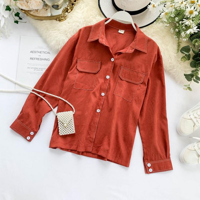 Cămașă de damă cu buzunare în mai multe culori