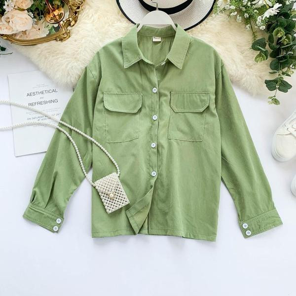 Cămașă de damă cu buzunare în mai multe culori