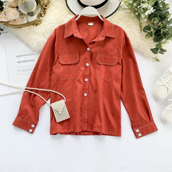 Cămașă de damă cu buzunare în mai multe culori