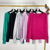 Slim Casual γυναικείο πουλόβερσε πολλά χρώματα - ένα απλό μοντέλο