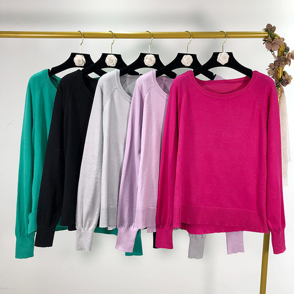 Slim Casual γυναικείο πουλόβερσε πολλά χρώματα - ένα απλό μοντέλο