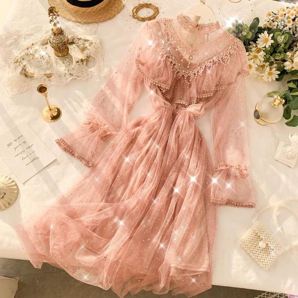 Rochie eleganta de dama cu efect stralucitor si tul in mai multe culori