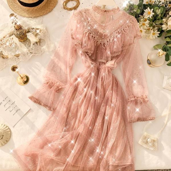 Rochie eleganta de dama cu efect stralucitor si tul in mai multe culori