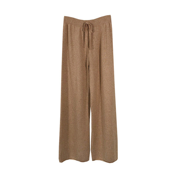 Дълъг и широк панталон от тънко плетиво в три цвята